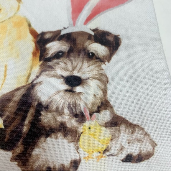 NWT. Bloom set of 4 Easter dog towels. 18” x 28”. two dogs in bunny ears - Picture 3 of 10
